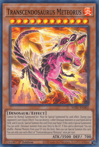 Transcendosaurus Meteorus - WISU-EN002 Super Rare 1st Edition