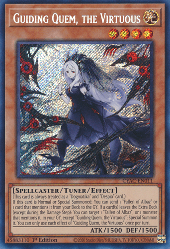Guiding Quem, the Virtuous - CYAC-EN011 Secret Rare 1st Edition