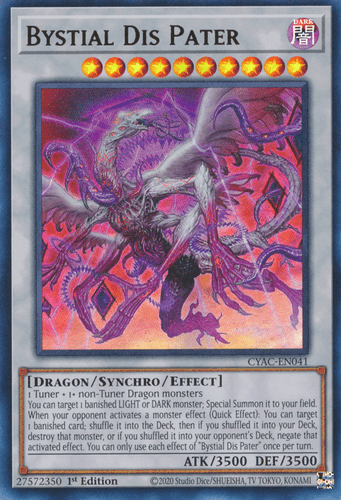 Bystial Dis Pater - CYAC-EN041 Ultra Rare 1st Edition