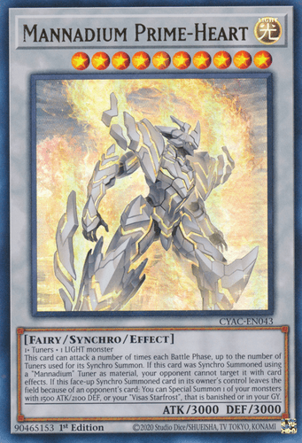 Mannadium Prime-Heart - CYAC-EN043 Ultra Rare 1st Edition