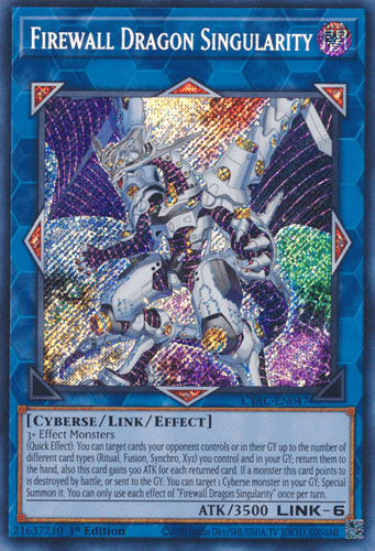 Firewall Dragon Singularity - CYAC-EN047 Secret Rare 1st Edition