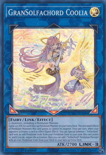 GranSolfachord Coolia - CYAC-EN049 Super Rare 1st Edition