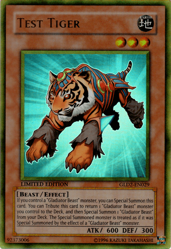 Test Tiger - GLD2-EN029 Ultra Rare Limited Edition