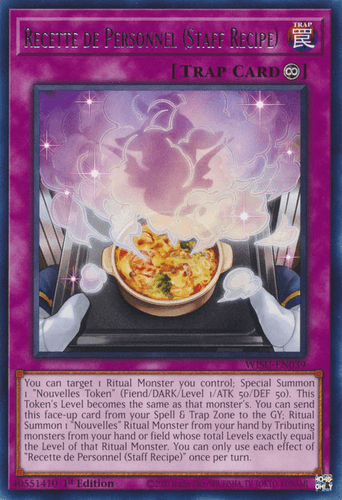 Recette de Personnel (Staff Recipe) - WISU-EN039 Rare 1st Edition