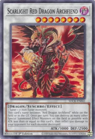 Scarlight Red Dragon Archfiend - SDCK-EN041 Common 1st Edition