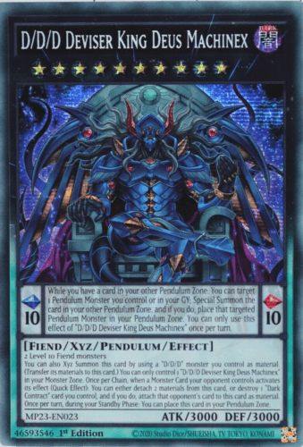 D/D/D Deviser King Deus Machinex - MP23-EN023 Prismatic Secret Rare 1st Edition