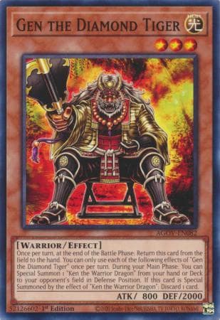Gen the Diamond Tiger - AGOV-EN082 Common 1st Edition