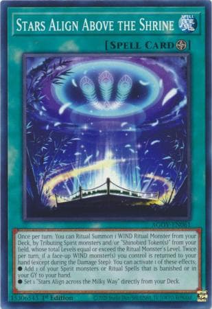 Stars Align Above the Shrine - AGOV-EN061 Common 1st Edition
