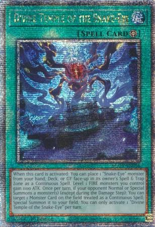 Divine Temple of the Snake-Eye - AGOV-EN056 Quarter Century Secret Rare 1st Edition