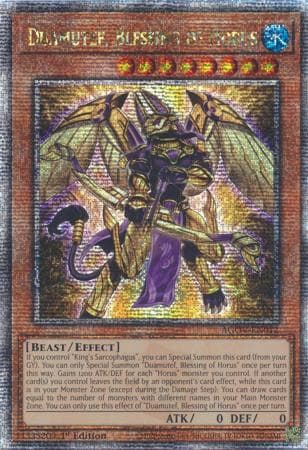 Duamutef, Blessing of Horus - AGOV-EN012 Quarter Century Secret Rare 1st Edition