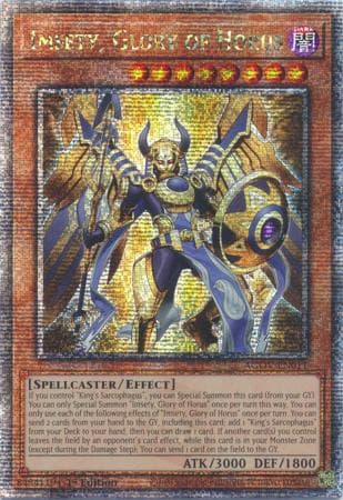 Imsety, Glory of Horus - AGOV-EN011 Quarter Century Secret Rare 1st Edition