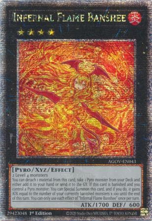 Infernal Flame Banshee - AGOV-EN043 Quarter Century Secret Rare 1st Edition
