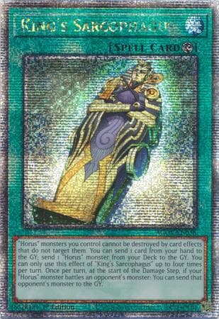 King's Sarcophagus - AGOV-EN058 Quarter Century Secret Rare 1st Edition
