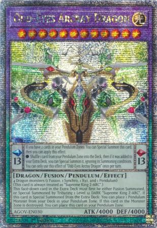 Odd-Eyes Arcray Dragon - AGOV-EN030 Quarter Century Secret Rare 1st Edition
