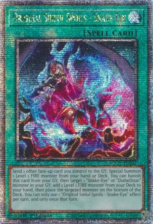 Original Sinful Spoils - Snake-Eye - AGOV-EN057 Quarter Century Secret Rare 1st Edition