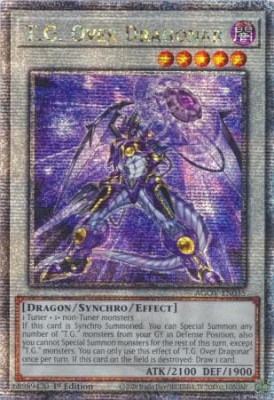 T.G. Over Dragonar - AGOV-EN035 Quarter Century Secret Rare 1st Edition