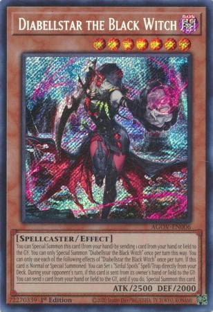 Diabellstar the Black Witch - AGOV-EN006 Secret Rare 1st Edition