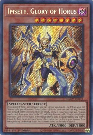Imsety, Glory of Horus - AGOV-EN011 Secret Rare 1st Edition