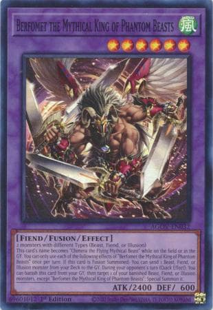 Berfomet the Mythical King of Phantom Beasts - AGOV-EN032 Super Rare 1st Edition