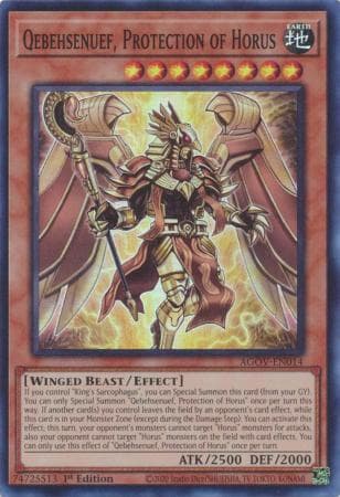 Qebehsenuef, Protection of Horus - AGOV-EN014 Super Rare 1st Edition