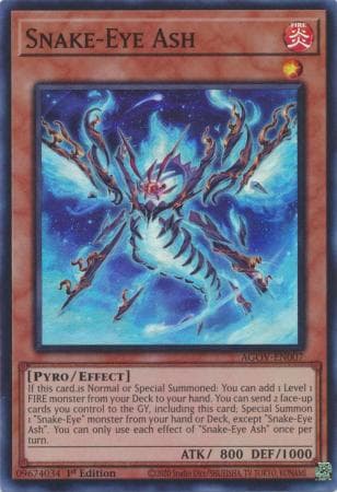 Snake-Eye Ash - AGOV-EN007 Super Rare 1st Edition