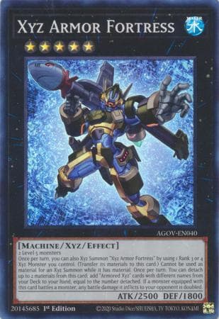 Xyz Armor Fortress - AGOV-EN040 Super Rare 1st Edition