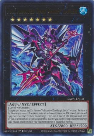 Full Armored Dark Knight Lancer - AGOV-EN041 Ultra Rare 1st Edition