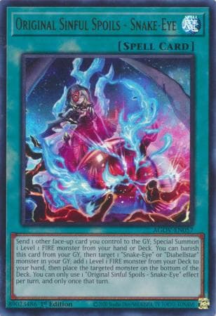 Original Sinful Spoils - Snake-Eye - AGOV-EN057 Ultra Rare 1st Edition