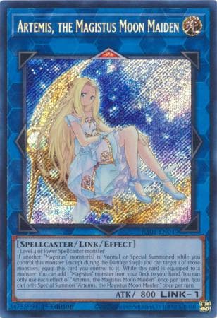 Artemis, the Magistus Moon Maiden - RA01-EN049 Secret Rare 1st Edition