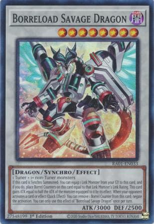 Borreload Savage Dragon - RA01-EN033 Super Rare 1st Edition