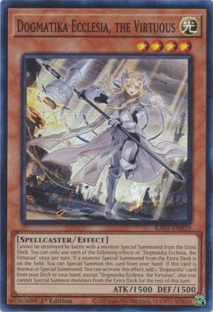 Dogmatika Ecclesia, the Virtuous - RA01-EN020 Super Rare 1st Edition