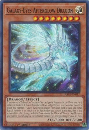 Galaxy-Eyes Afterglow Dragon - RA01-EN017 Super Rare 1st Edition