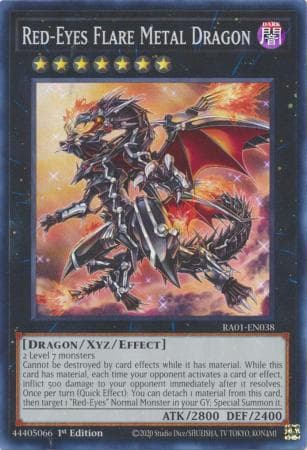 Red-Eyes Flare Metal Dragon - RA01-EN038 Super Rare 1st Edition