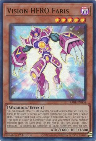 Vision HERO Faris - RA01-EN004 Ultra Rare 1st Edition
