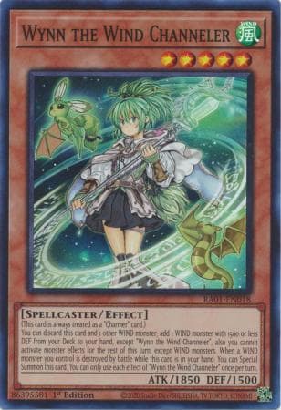 Wynn the Wind Channeler - RA01-EN018 Super Rare 1st Edition