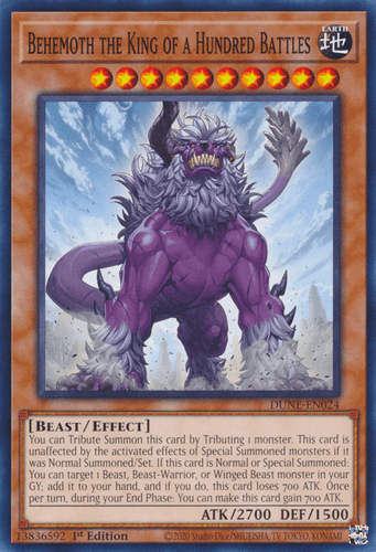 Behemoth the King of a Hundred Battles - DUNE-EN024 Common 1st Edition