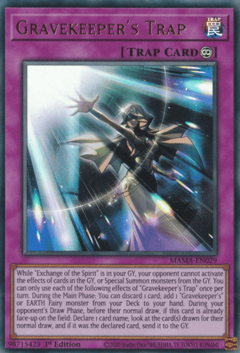 Gravekeeper's Trap - MAMA-EN029 Secret Pharaoh’s Rare 1st Edition