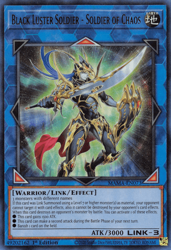 Black Luster Soldier - Soldier of Chaos - MAMA-EN073 Secret Pharaoh’s Rare 1st Edition