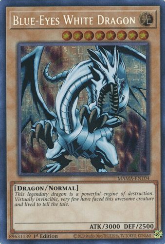 Blue-Eyes White Dragon - MAMA-EN104 Ultra Pharaoh’s Rare 1st Edition