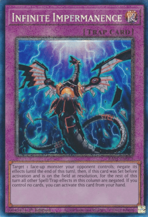 Infinite Impermanence - RA01-EN075 Prismatic Collector's Rare 1st Edition