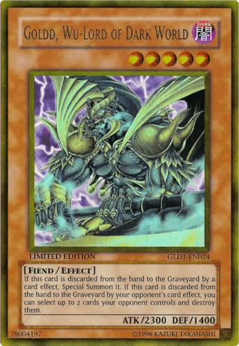 Goldd, Wu-Lord of Dark World - GLD1-EN024 Gold Rare Limited Edition