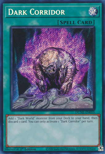 Dark Corridor - DUNE-EN059 Secret Rare 1st Edition