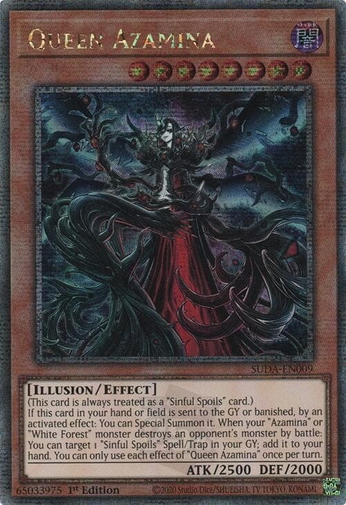 Queen Azamina - SUDA-EN009 Quarter Century Secret Rare 1st Edition