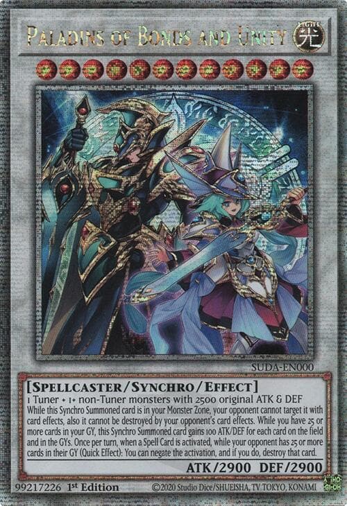 Paladins of Bonds and Unity - SUDA-EN000 Quarter Century Secret Rare 1st Edition