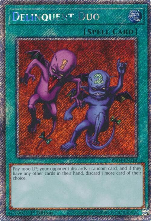 Delinquent Duo - RA04-EN114 Platinum Secret Rare 1st Edition