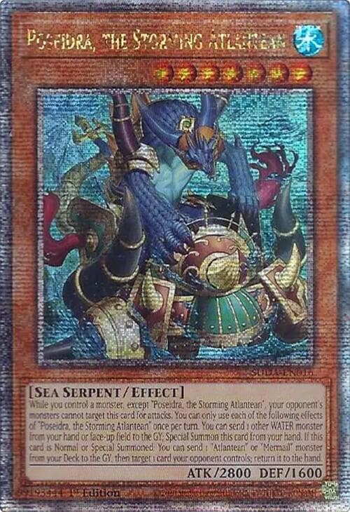 Poseidra, the Storming Atlantean - SUDA-EN016 Quarter Century Secret Rare 1st Edition