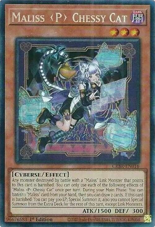 Maliss <P> Chessy Cat - CRBR-EN016 Collector's Rare 1st Edition