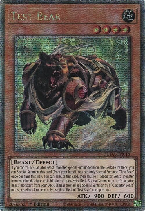 Test Bear - SUDA-EN018 Quarter Century Secret Rare 1st Edition