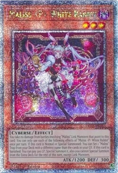 Maliss <P> White Rabbit - CRBR-EN015 Quarter Century Secret Rare 1st Edition