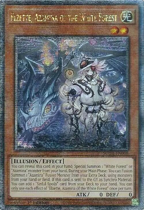 Elzette, Azamina of the White Forest - SUDA-EN008 Quarter Century Secret Rare 1st Edition